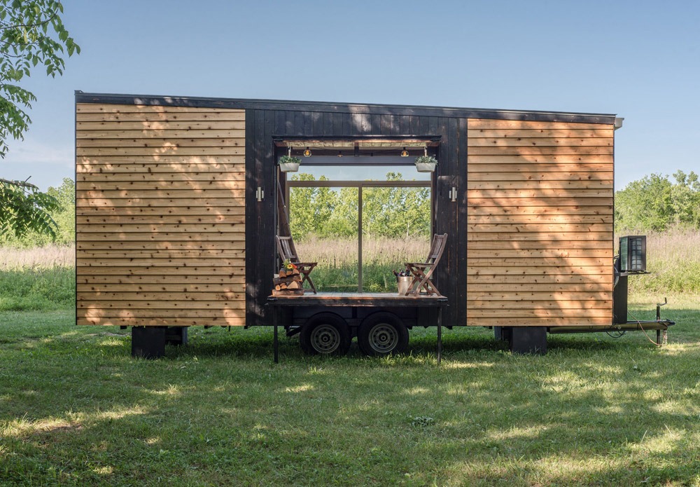 off-grid cabin with luxury features