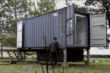 yellow tiny house